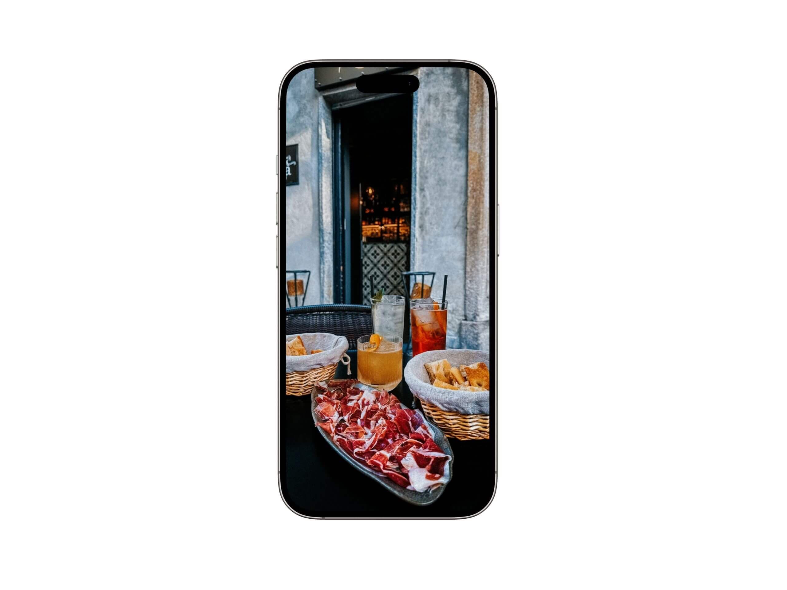 Mockup Medusa Drink Experience tagliere esterno