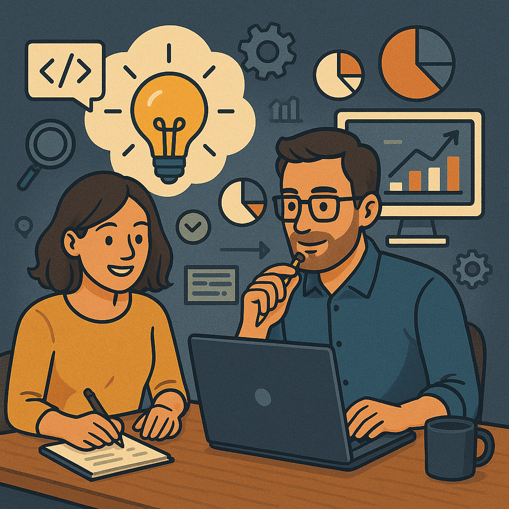 Persone che studiano un nuovo progetto
